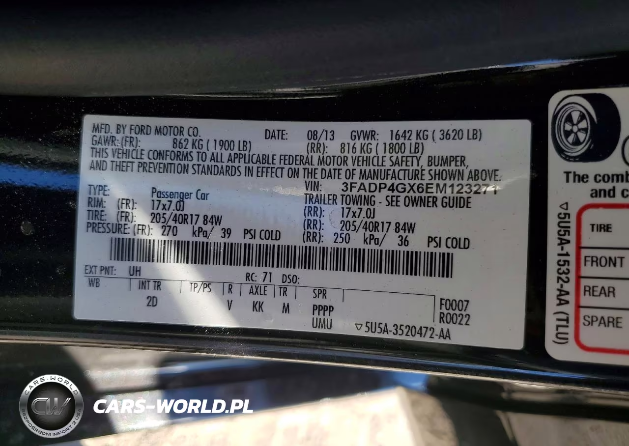 2014 Ford Fiesta St VIN:3FADP4GX6EM123271 - 12