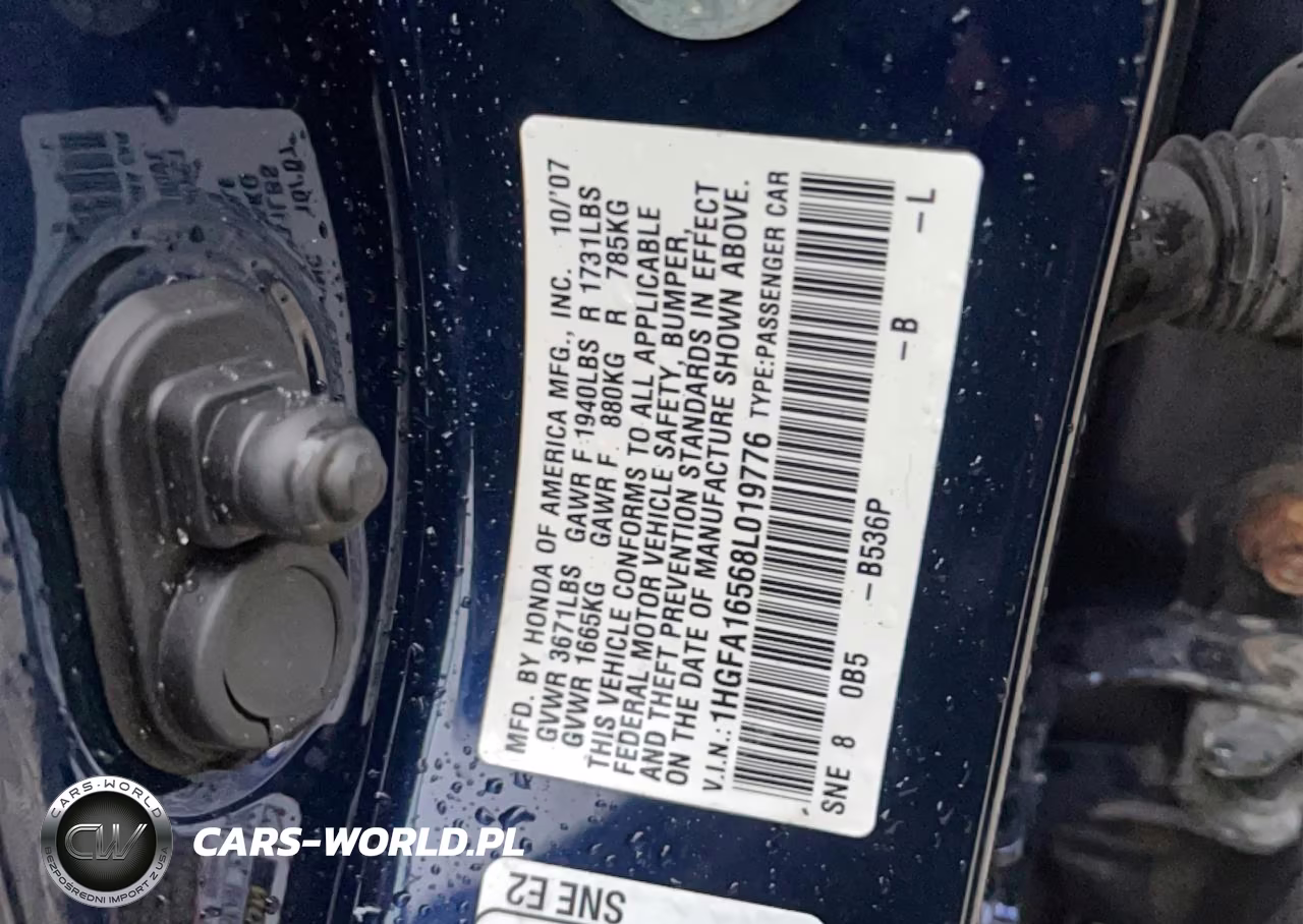 2008 Honda Civic Lx VIN:1HGFA16568L019776 - 10