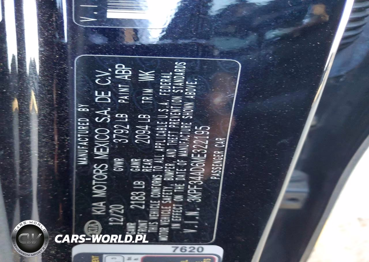 2021 Kia Forte Gt Line VIN:3KPF34AD6ME322195 - 12