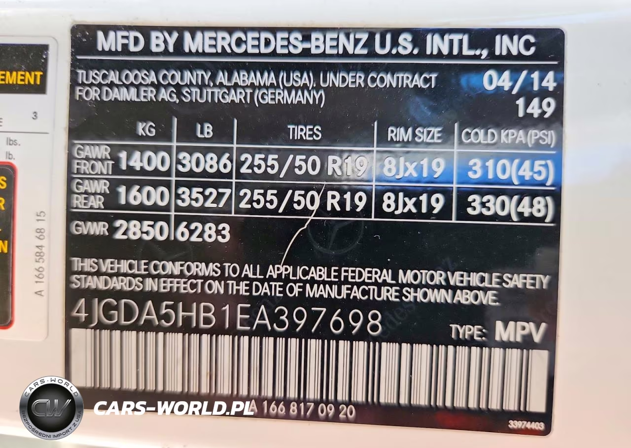 2014 Mercedes-Benz Ml 350 4Matic VIN:4JGDA5HB1EA397698 - 13