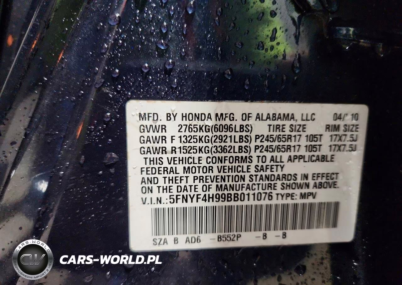 2011 Honda Pilot Touring VIN:5FNYF4H99BB011076 - 13