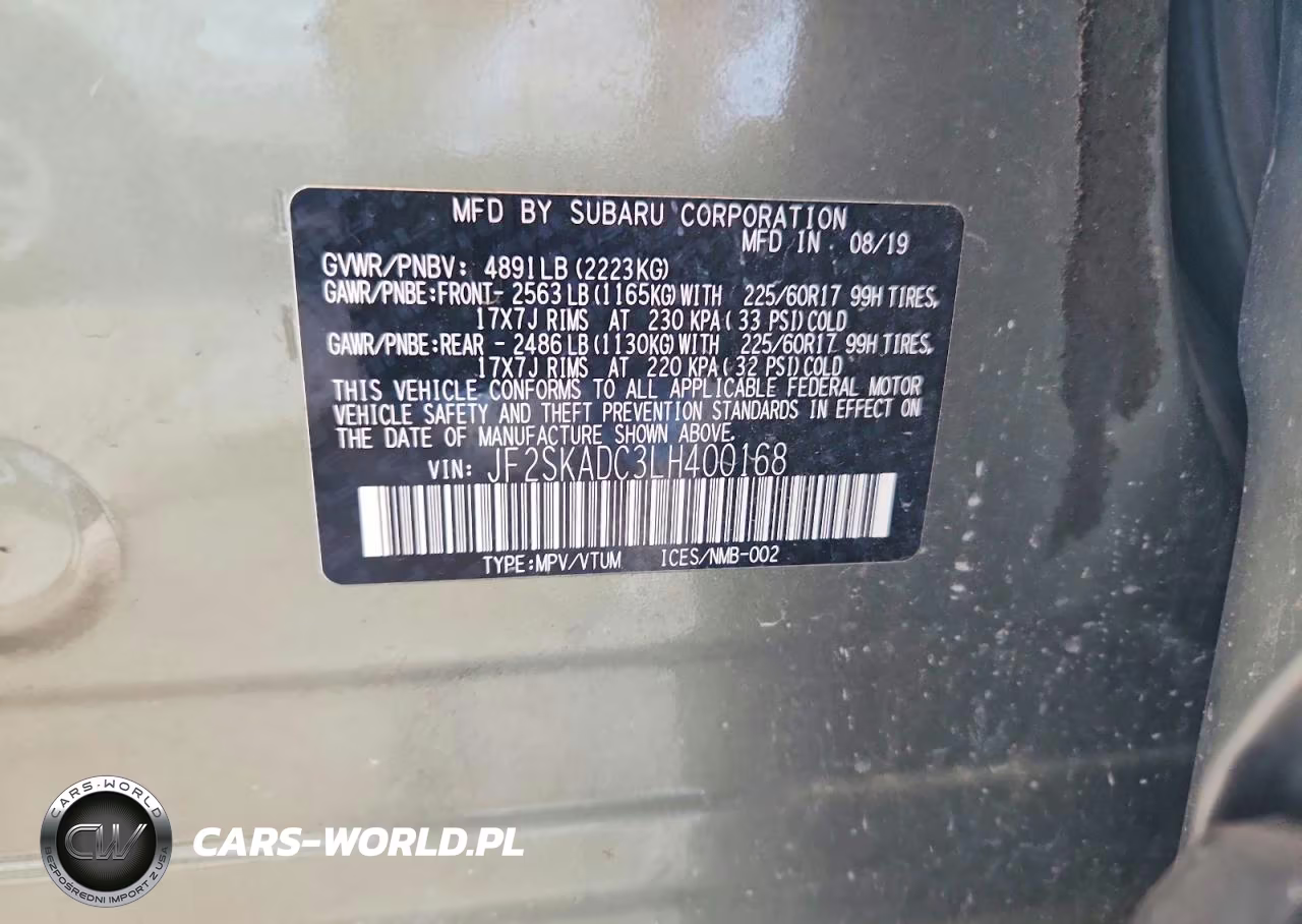 2020 Subaru Forester VIN:JF2SKADC3LH400168 - 14