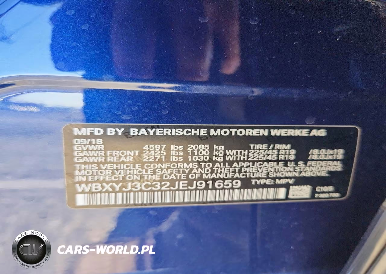 2018 BMW X2 Sdrive28I VIN:WBXYJ3C32JEJ91659 - 12