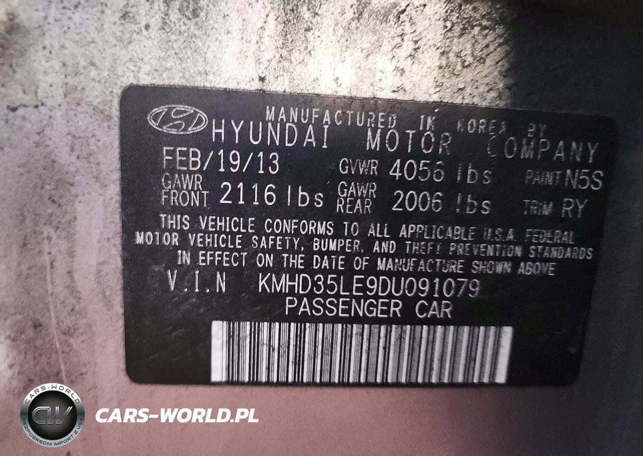 2013 Hyundai Elantra Gt Base VIN:KMHD35LE9DU091079 - 12