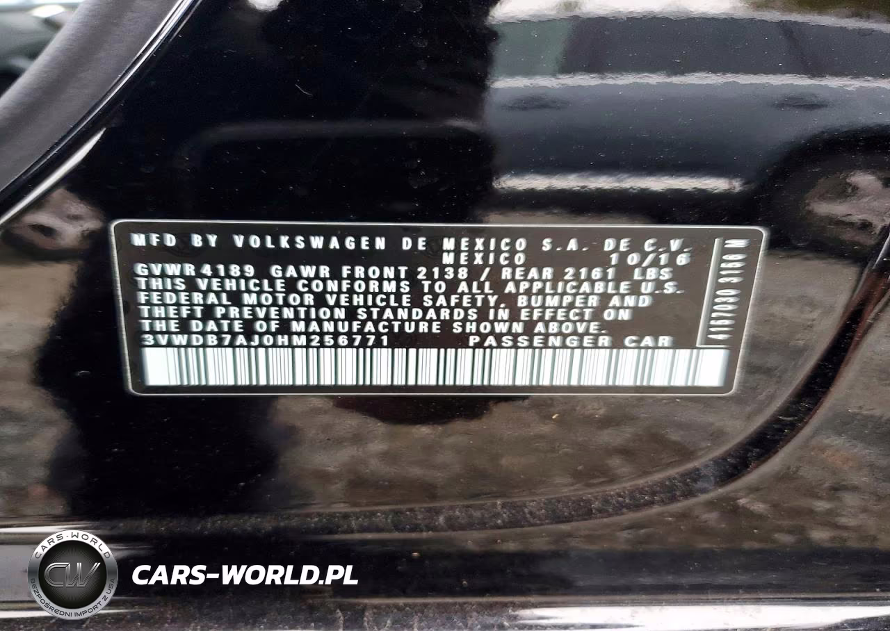 2017 Volkswagen Jetta Se VIN:3VWDB7AJ0HM256771 - 12