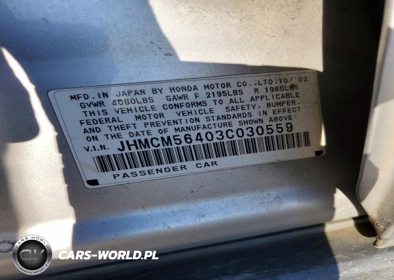 2003 Honda Accord Lx VIN:JHMCM56403C030559 - 12