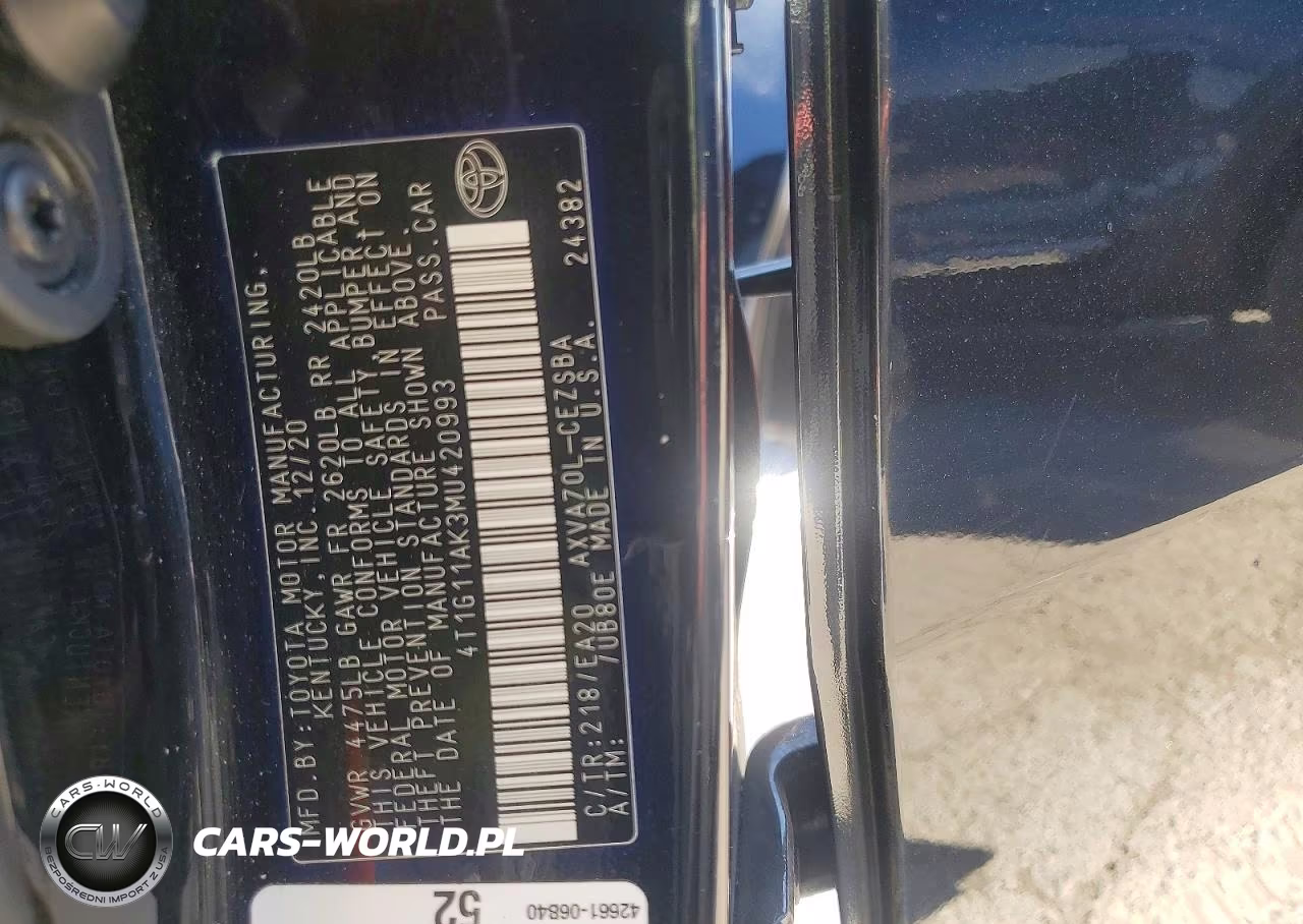 2021 Toyota Camry Se VIN:4T1G11AK3MU420993 - 13