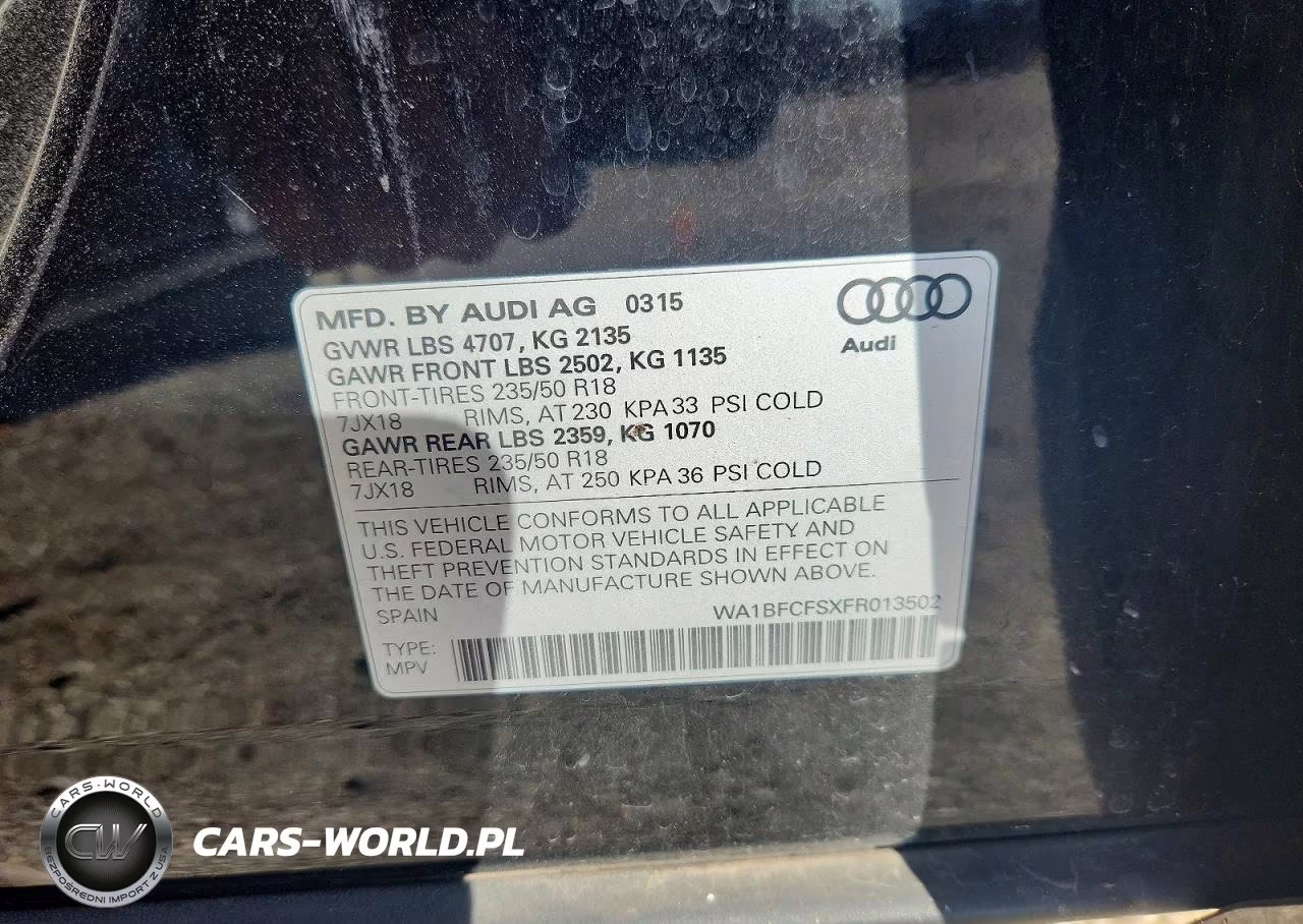 2015 Audi Q3 Premium Plus VIN:WA1BFCFSXFR013502 - 12