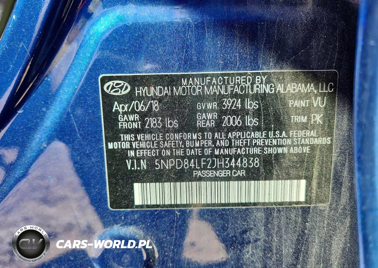 2018 Hyundai Elantra Sel VIN:5NPD84LF2JH344838 - 13