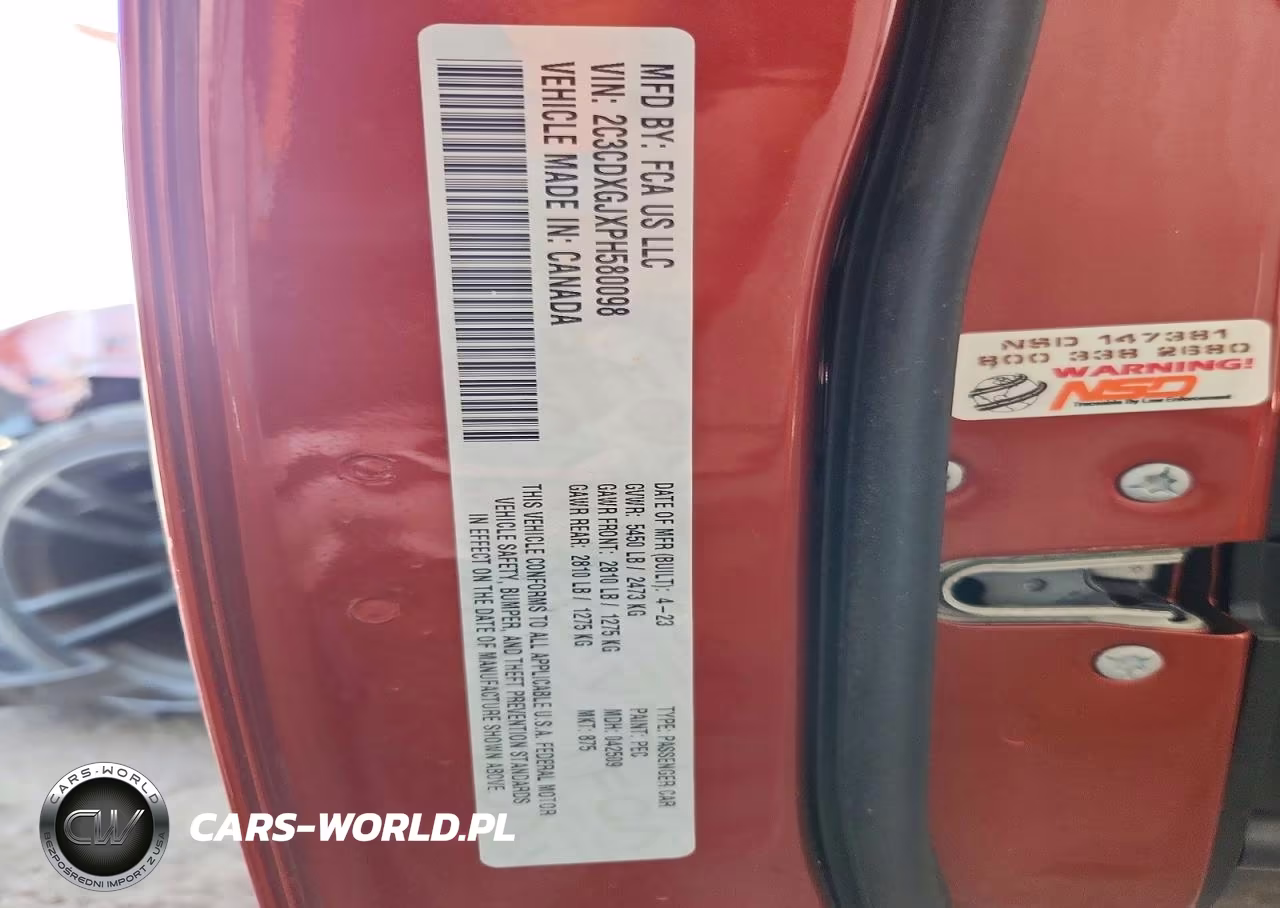 2023 Dodge Charger Scat Pack VIN:2C3CDXGJXPH580098 - 13