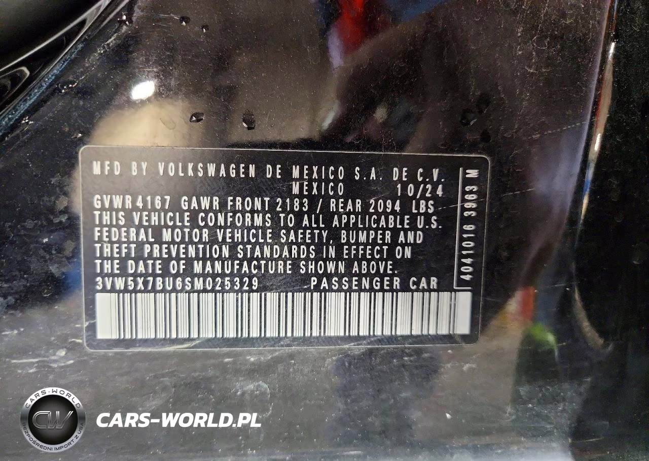 2025 Volkswagen Jetta S VIN:3VW5X7BU6SM025329 - 12
