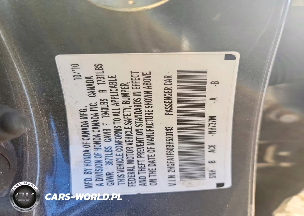 2011 Honda Civic Lx-S VIN:2HGFA1F60BH520143 - 12