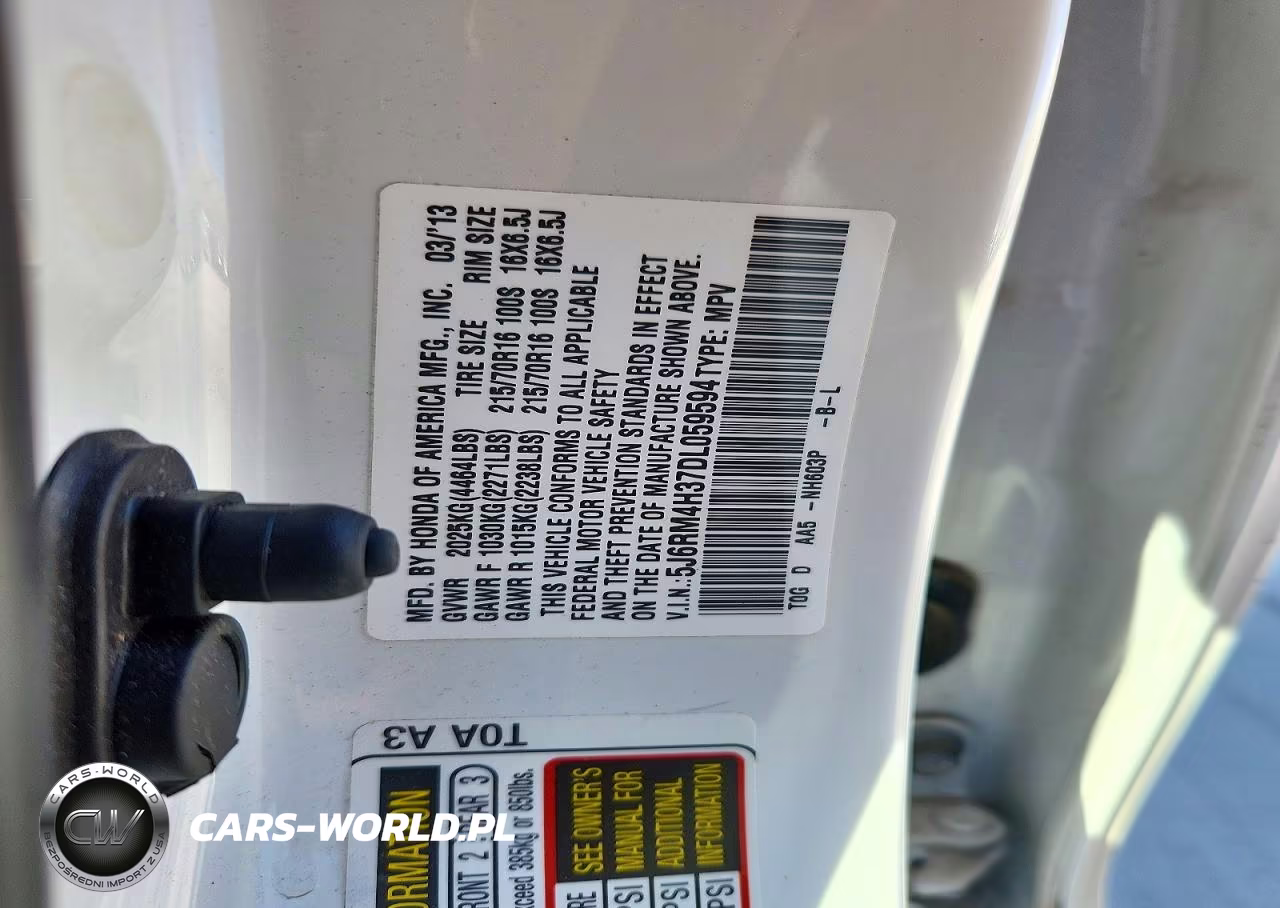 2013 Honda Cr-V Lx VIN:5J6RM4H37DL059594 - 13