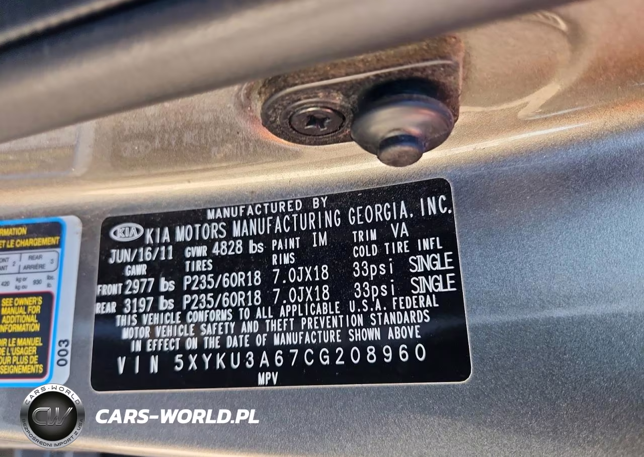 2012 Kia Sorento Ex VIN:5XYKU3A67CG208960 - 13