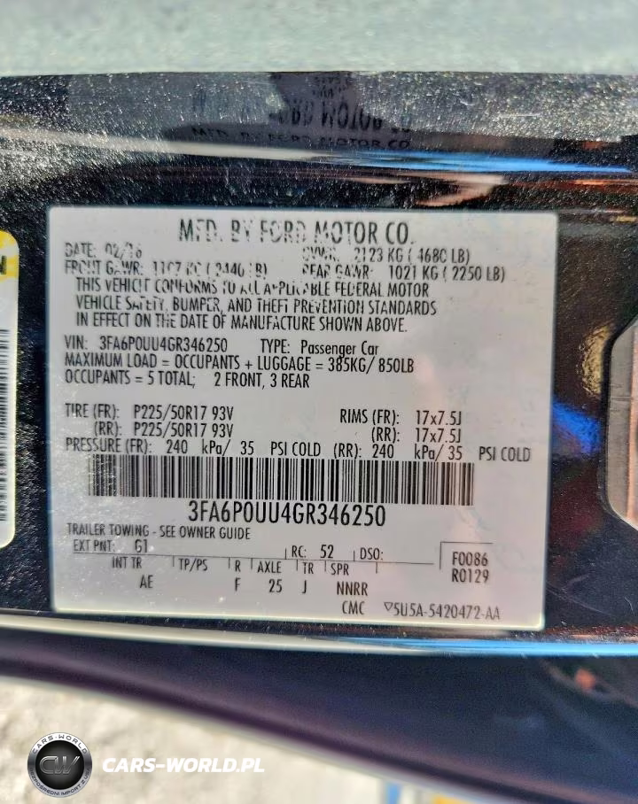 2016 Ford Fusion S Hybrid VIN:3FA6P0UU4GR346250 - 12