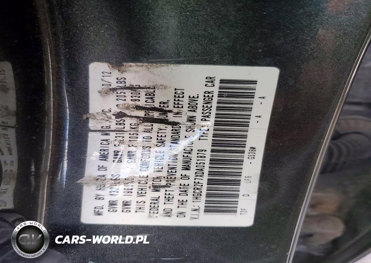 2013 Honda Accord Ex VIN:1HGCR2F7XDA051879 - 13