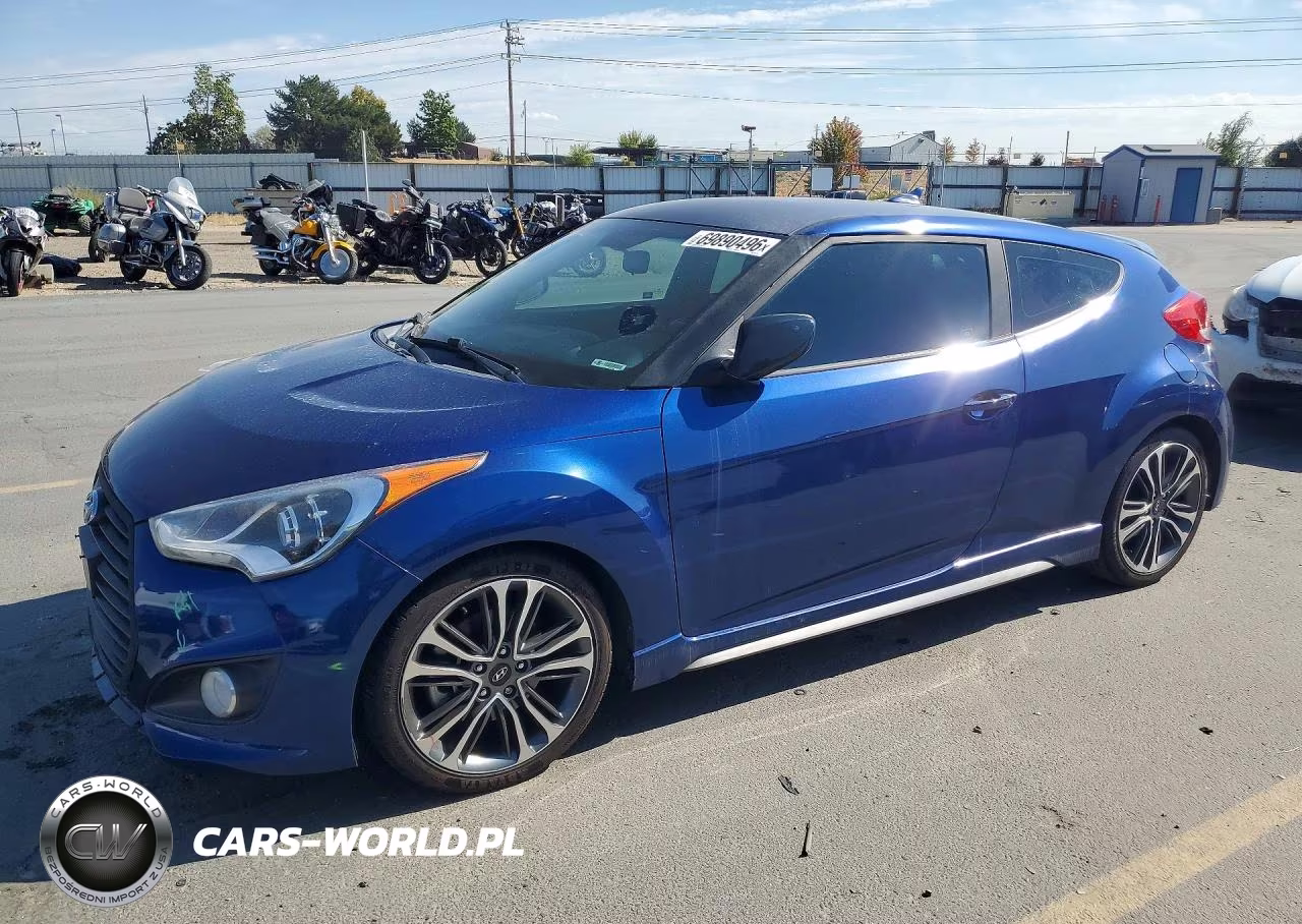 2017 Hyundai Veloster Turbo VIN:KMHTC6AE7HU313175 - 1