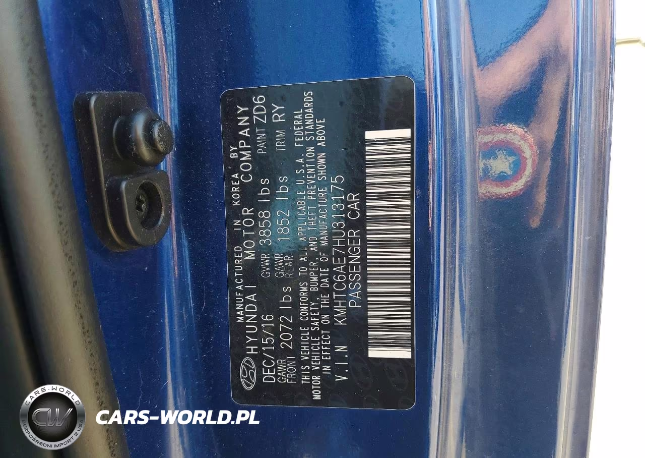 2017 Hyundai Veloster Turbo VIN:KMHTC6AE7HU313175 - 12
