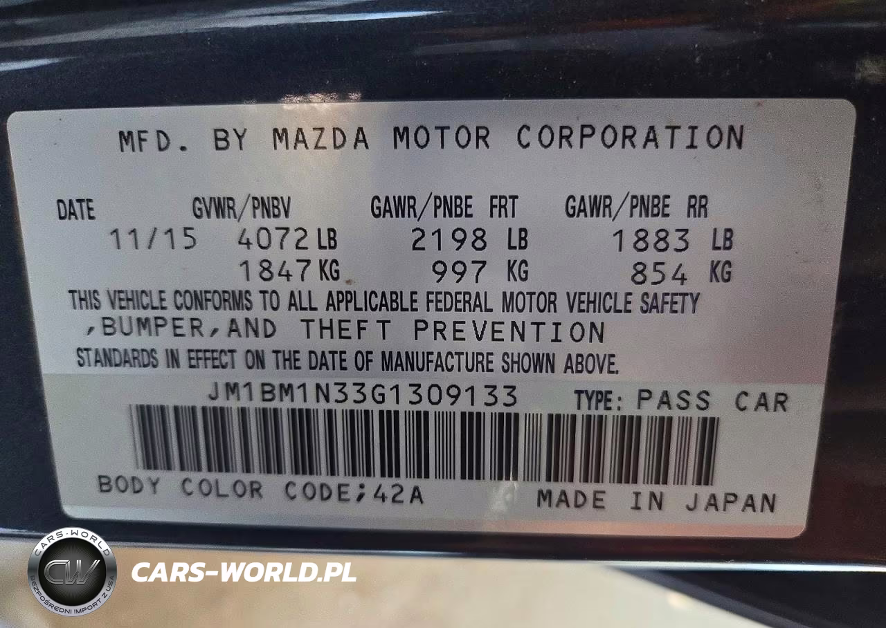 2016 Mazda 3 Grand Touring VIN:JM1BM1N33G1309133 - 13