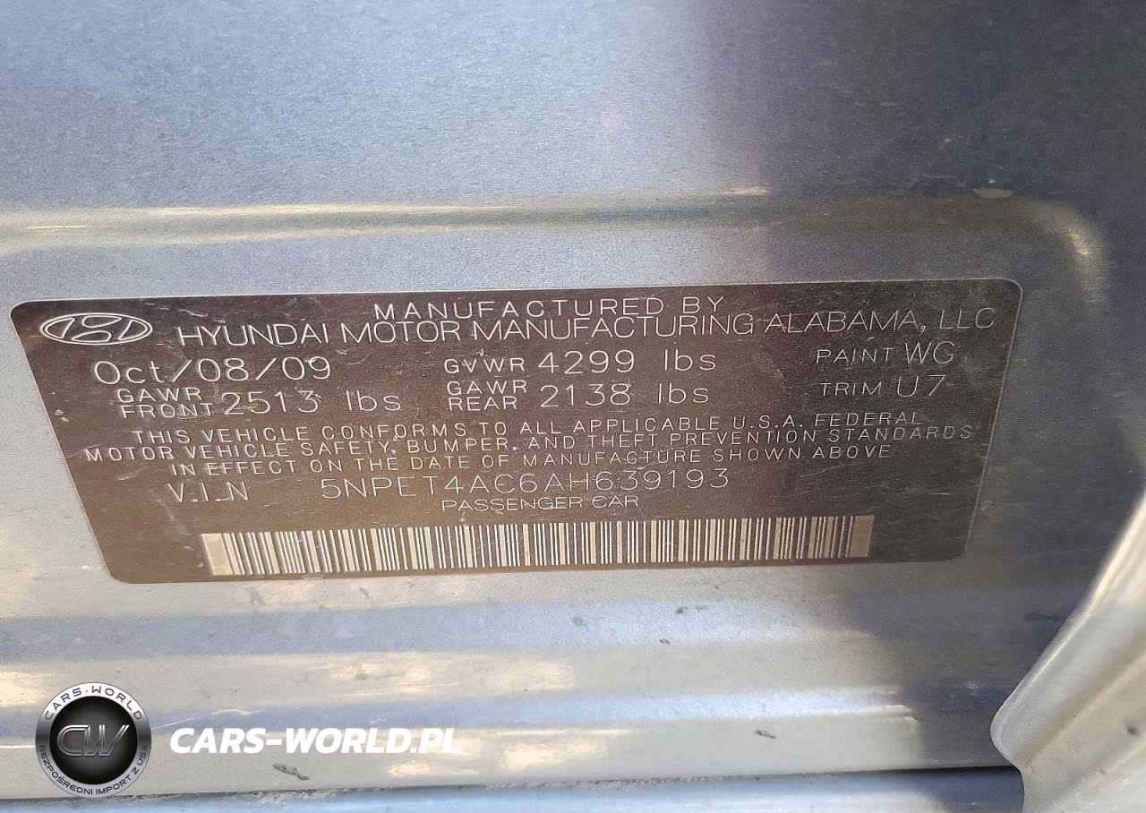 2010 Hyundai Sonata Gls VIN:5NPET4AC6AH639193 - 12
