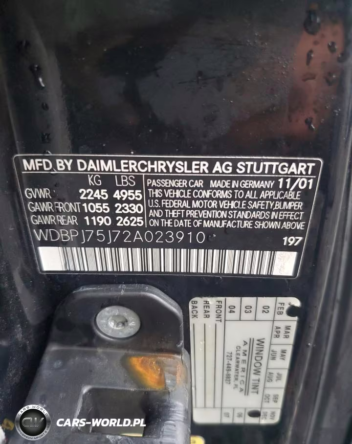 2002 Mercedes-Benz Cl 500 VIN:WDBPJ75J72A023910 - 12
