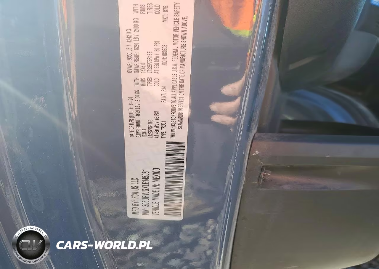 2020 Ram Promaster 3500 Vf Delivery Van VIN:3C6URVJGXLE145081 - 12