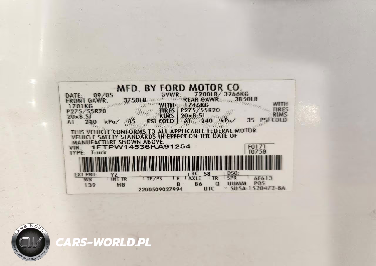 2006 Ford F150 Supercrew VIN:1FTPW14536KA91254 - 12