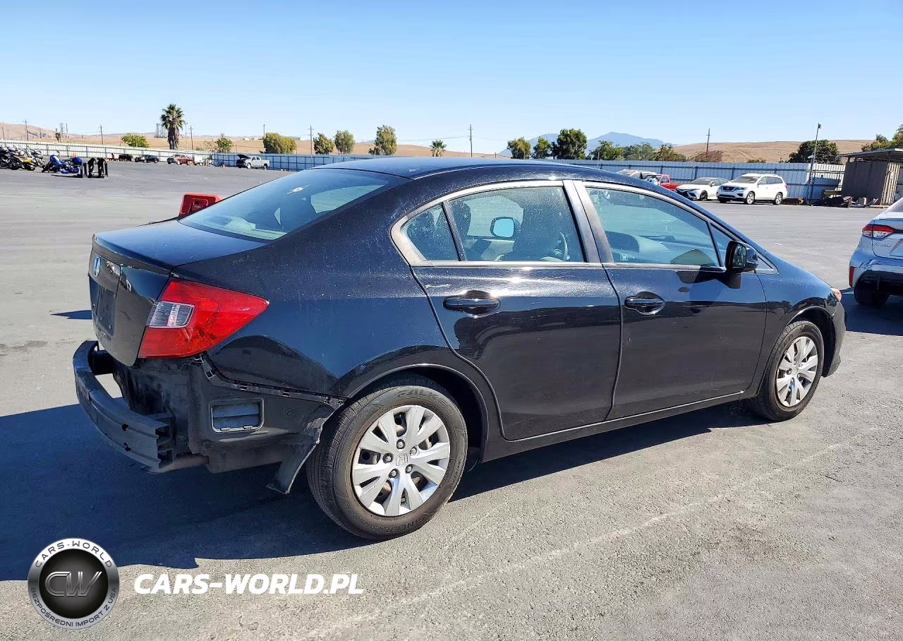 2012 Honda Civic Lx VIN:2HGFB2E59CH530182 - 3