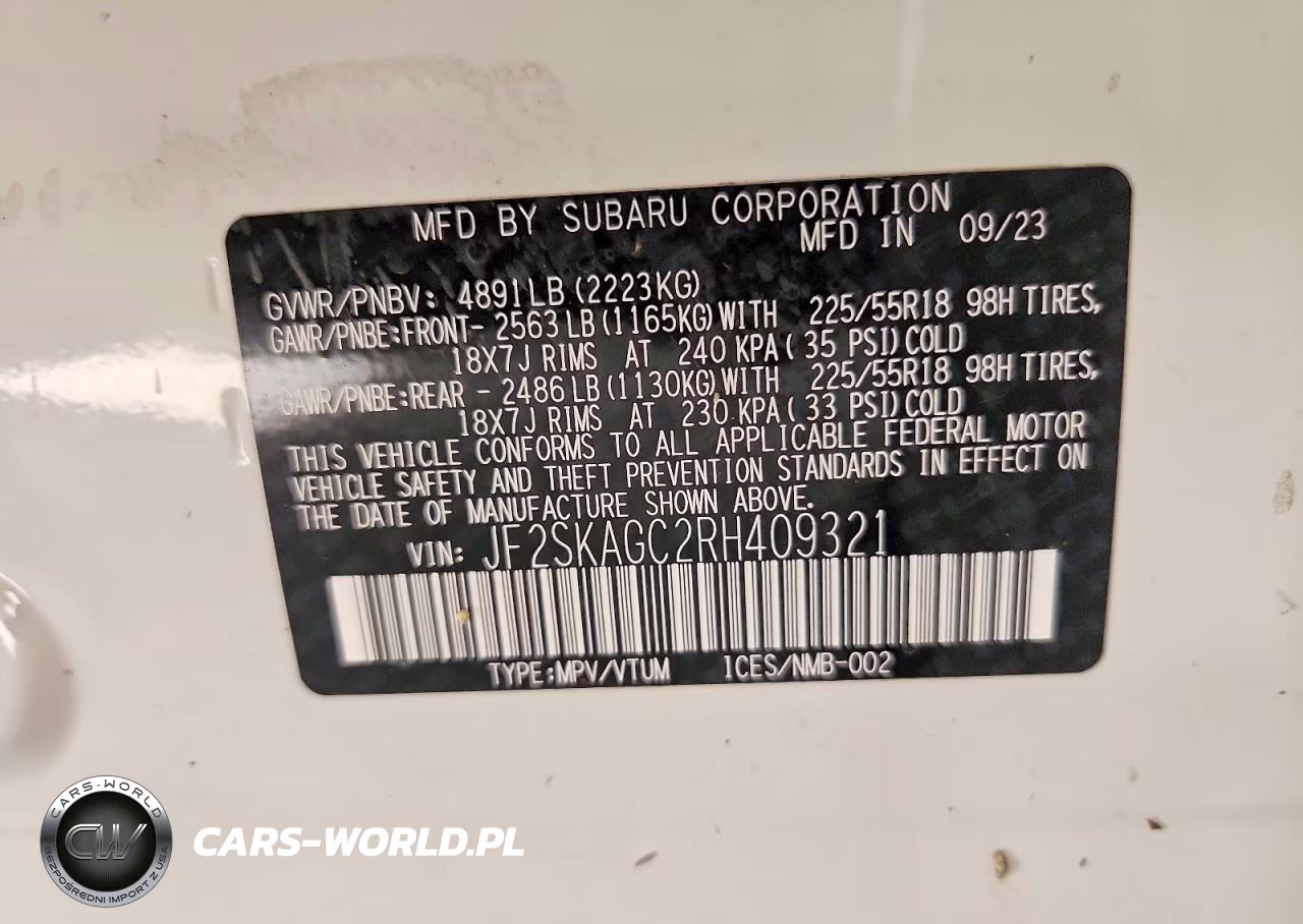 2024 Subaru Forester Sport VIN:JF2SKAGC2RH409321 - 13