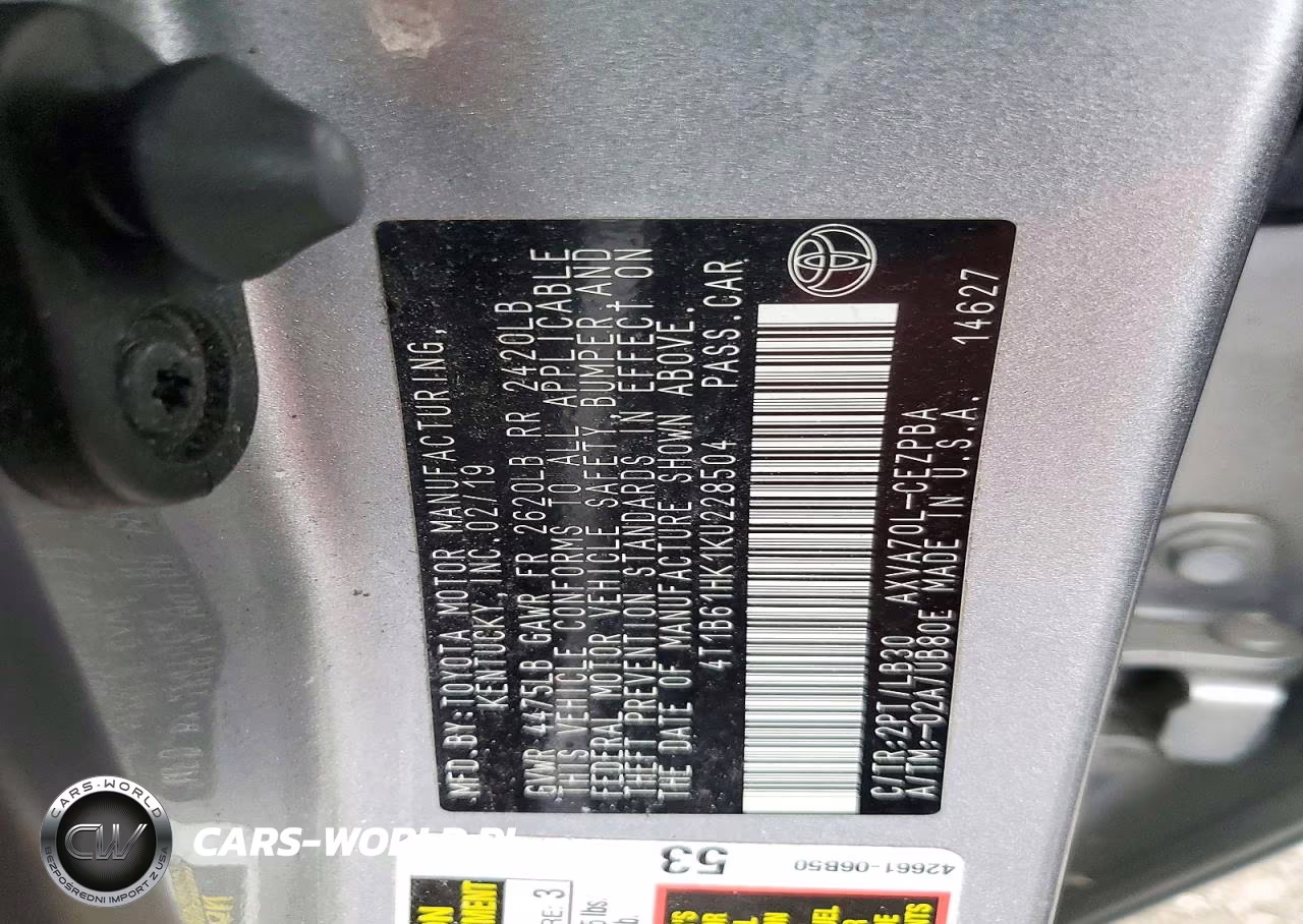 2019 Toyota Camry Xse VIN:4T1B61HK1KU228504 - 12