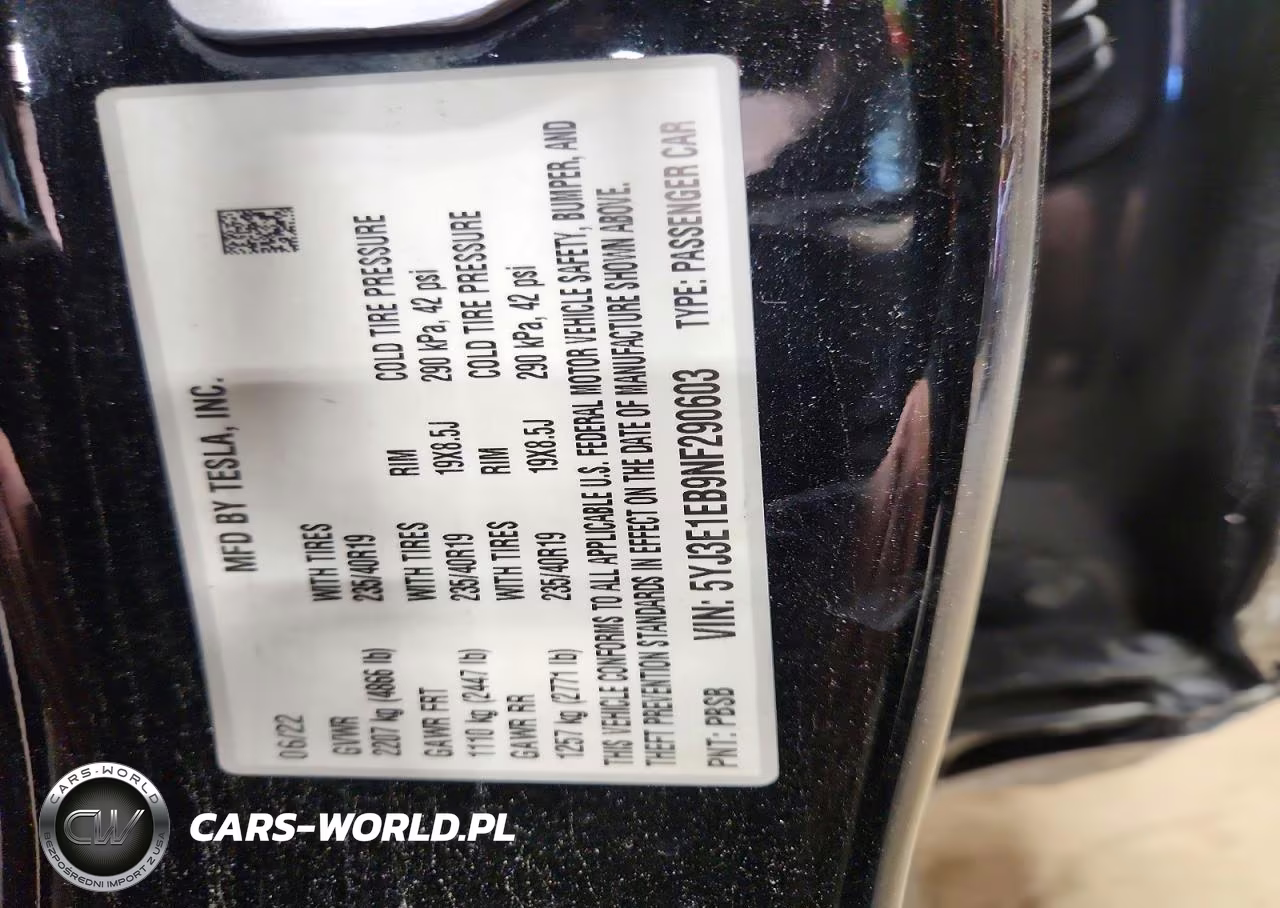 2022 Tesla Model 3 VIN:5YJ3E1EB9NF290603 - 12