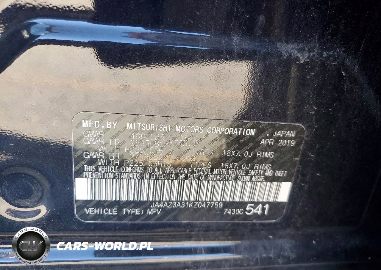 2019 Mitsubishi Outlander Se VIN:JA4AZ3A31KZ047759 - 13