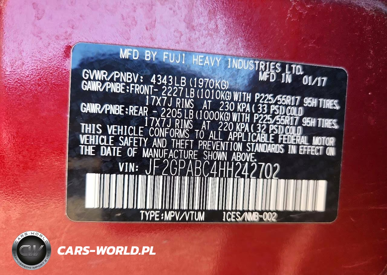 2017 Subaru Crosstrek Premium VIN:JF2GPABC4HH242702 - 12