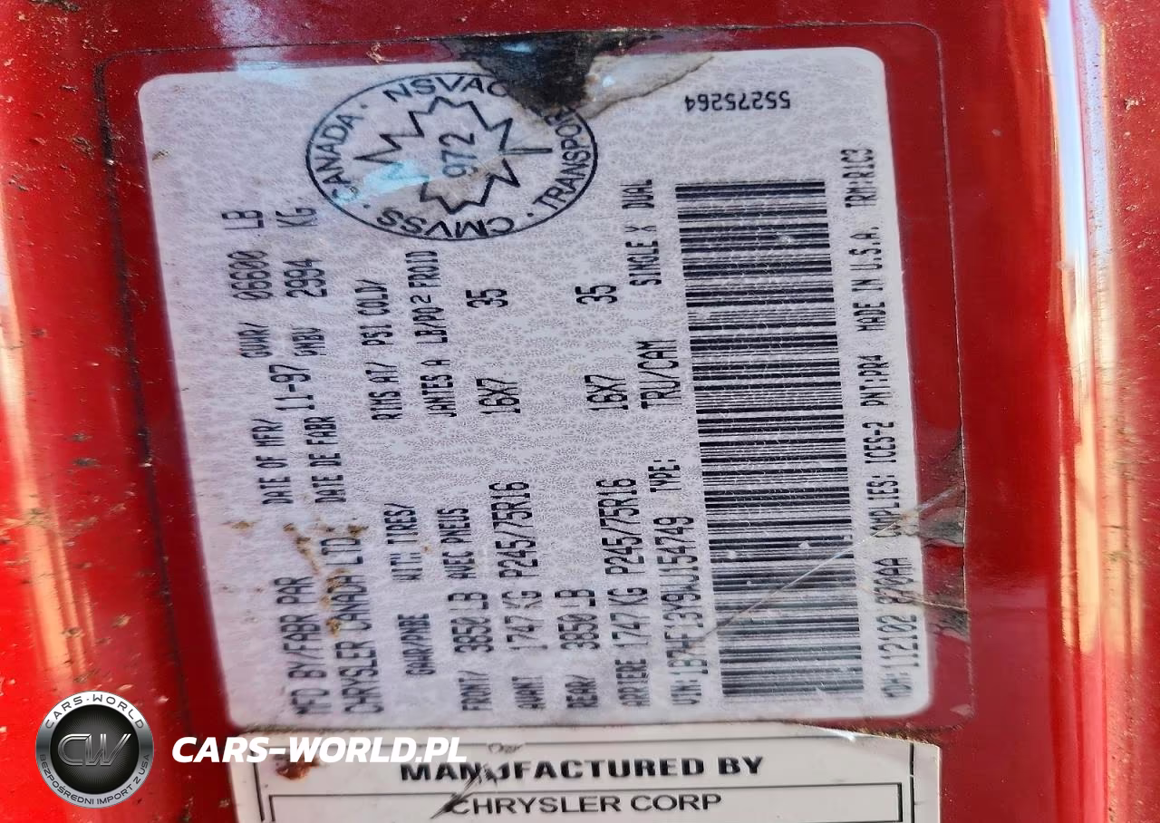 1998 Dodge Ram 1500 VIN:1B7HF13Y9WJ154749 - 12