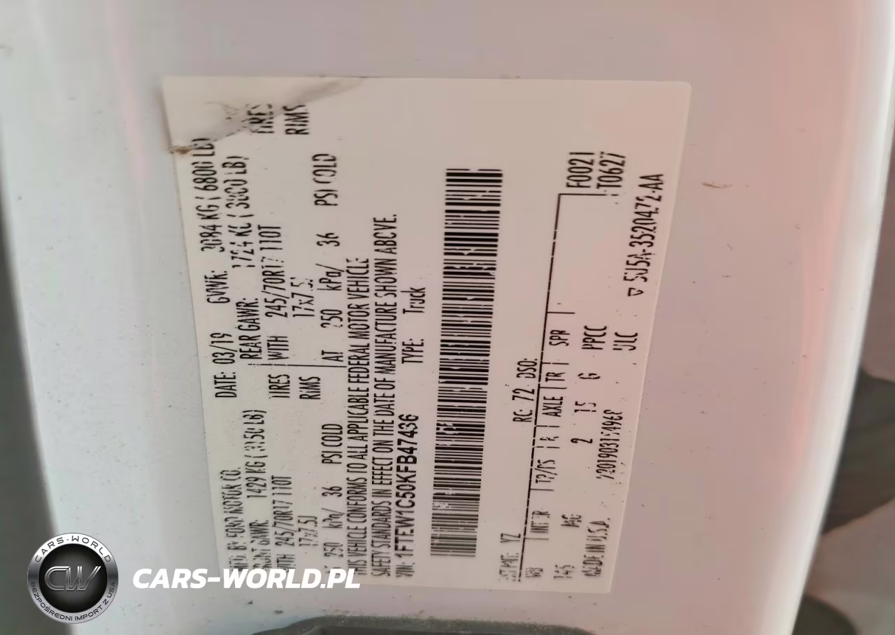 2019 Ford F150 Supercrew VIN:1FTEW1C50KFB47436 - 12