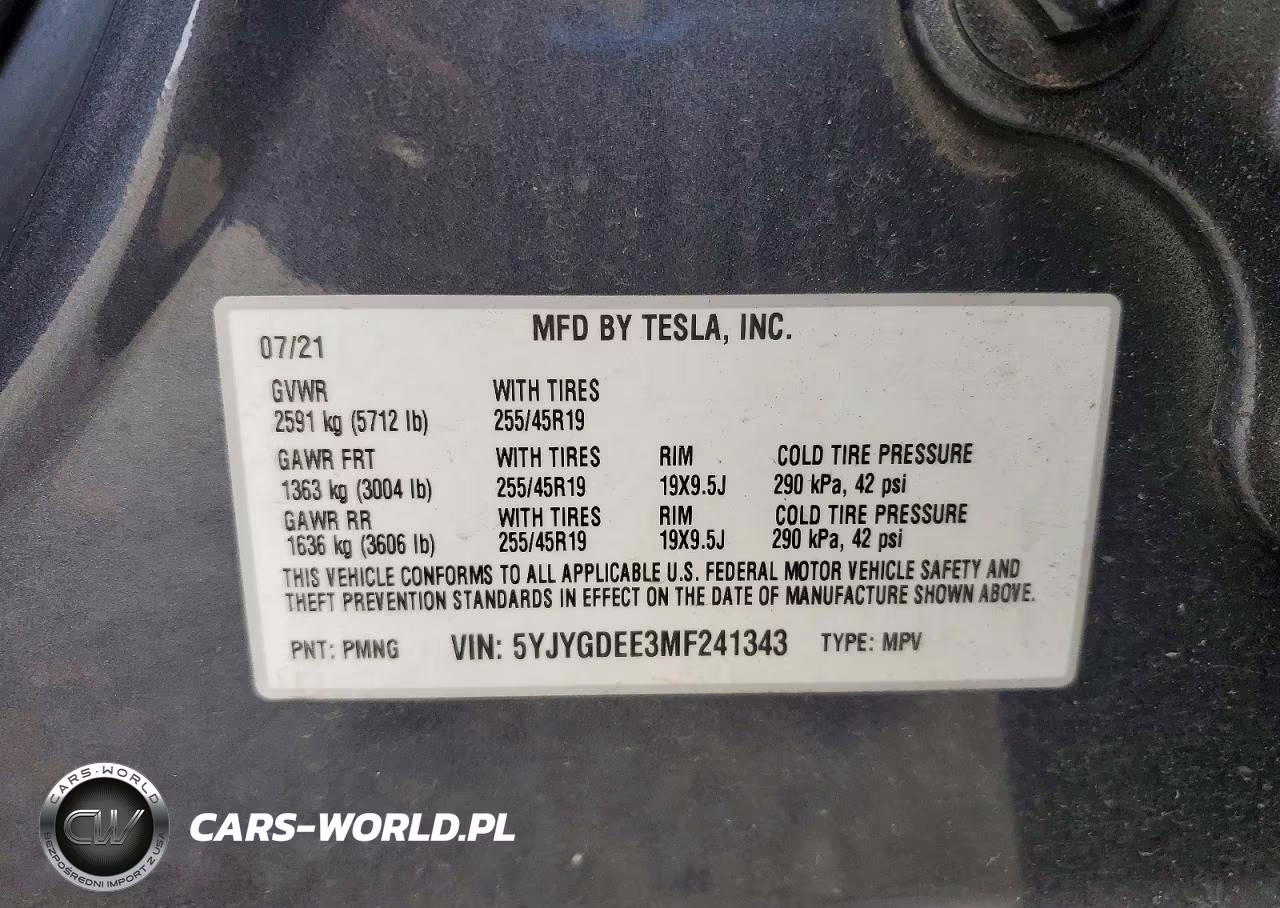 2021 Tesla Model Y VIN:5YJYGDEE3MF241343 - 13