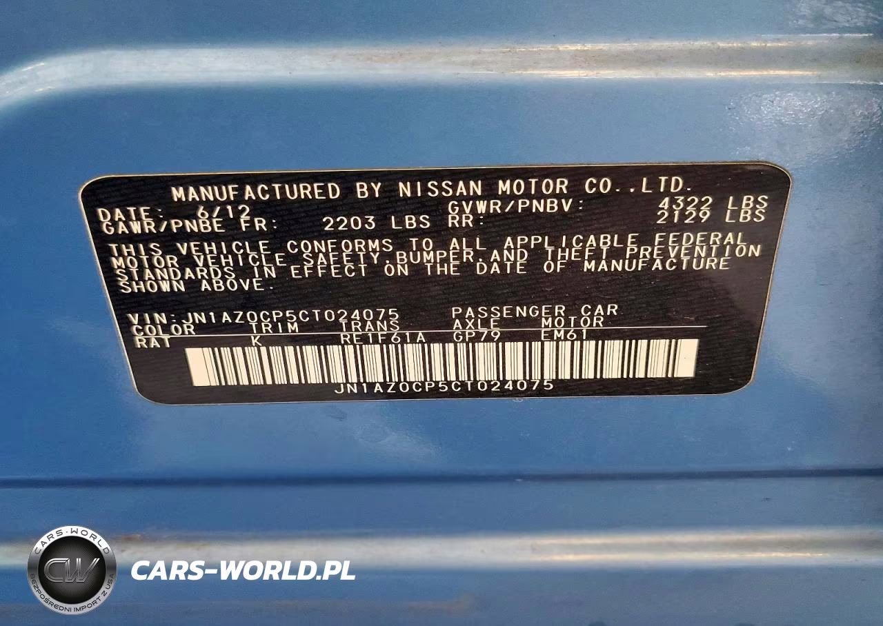 2012 Nissan Leaf Sv VIN:JN1AZ0CP5CT024075 - 12