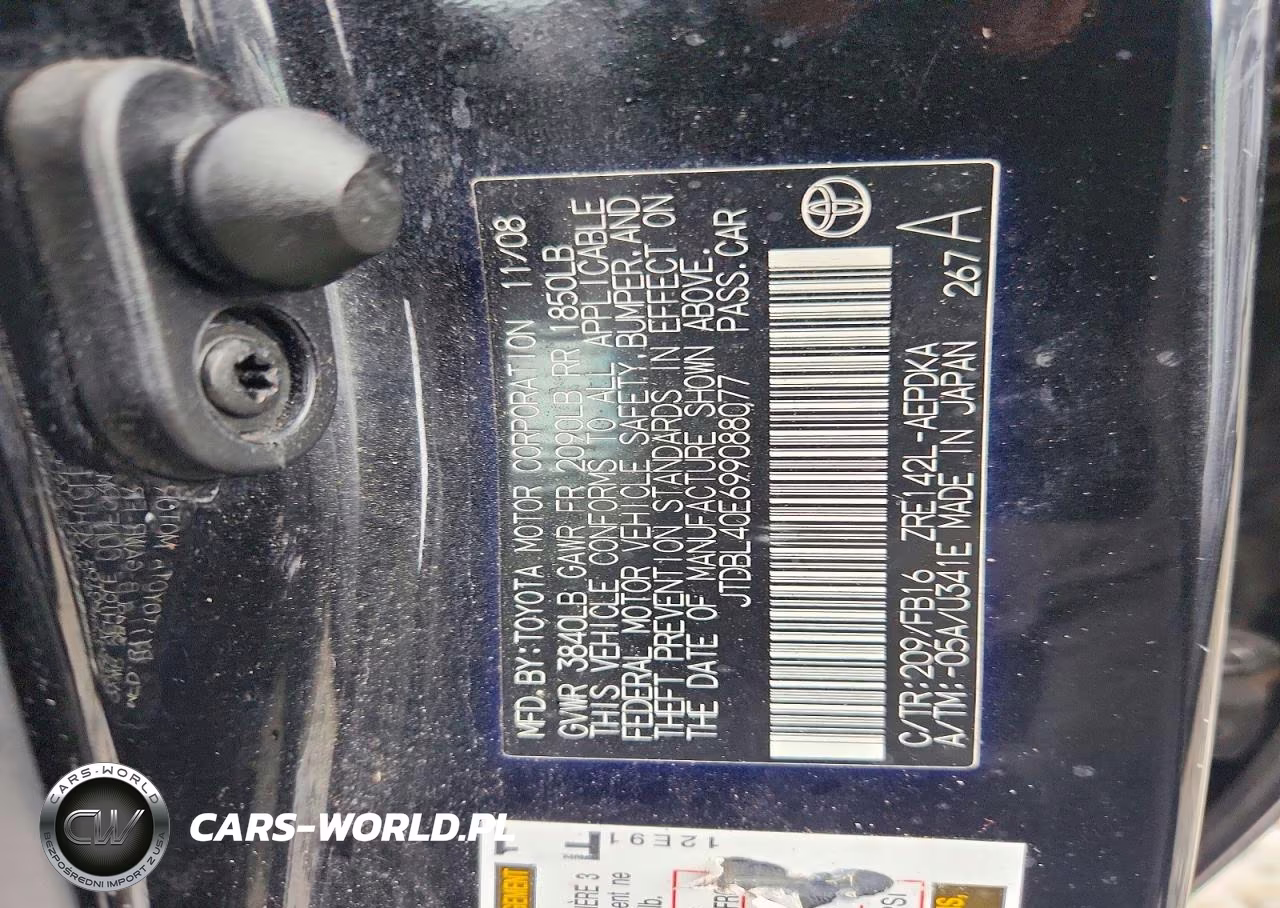 2009 Toyota Corolla Le VIN:JTDBL40E699088077 - 12