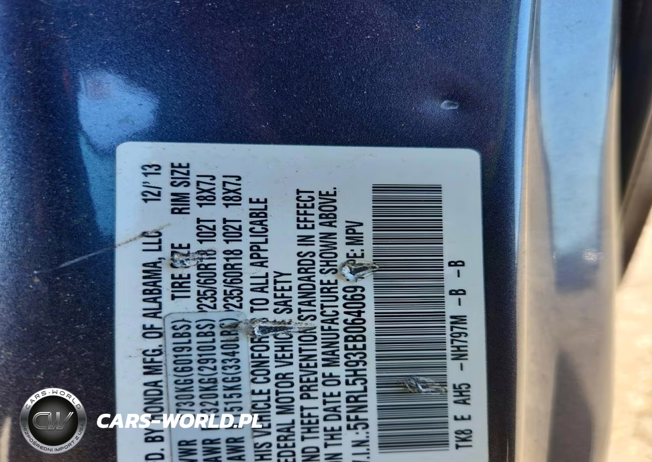 2014 Honda Odyssey Touring VIN:5FNRL5H93EB064069 - 13