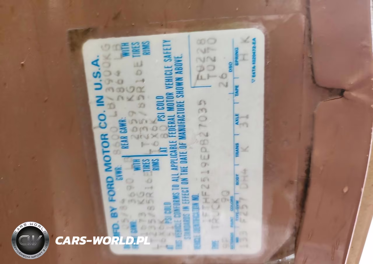 1984 Ford F250 VIN:1FTHF2519EPB27035 - 12