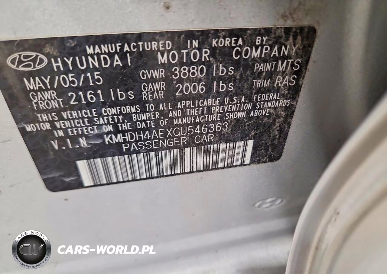 2016 Hyundai Elantra Se VIN:KMHDH4AEXGU546363 - 12