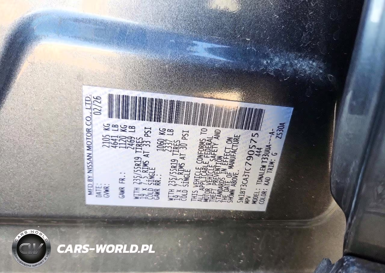 2026 Nissan Rogue Sl VIN:5N1BT3CA3TC790575 - 12