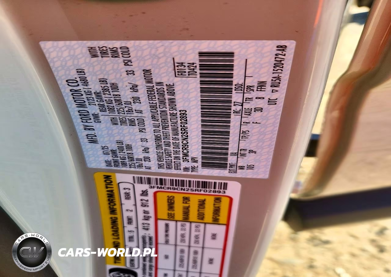 2025 Ford Bronco Sport Outer Banks VIN:3FMCR9CN2SRF02893 - 13