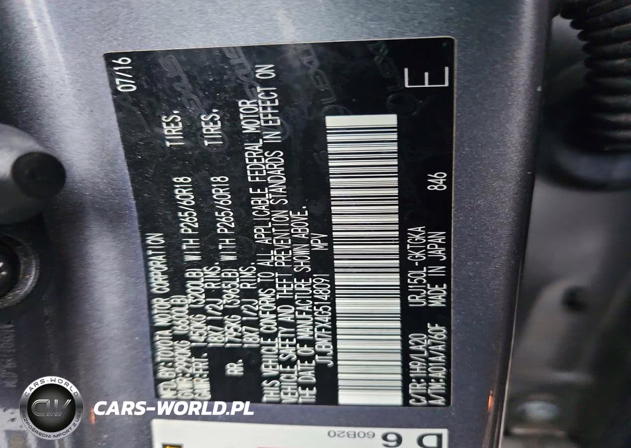 2016 Lexus Gx 460 VIN:JTJBM7FX4G5148091 - 13
