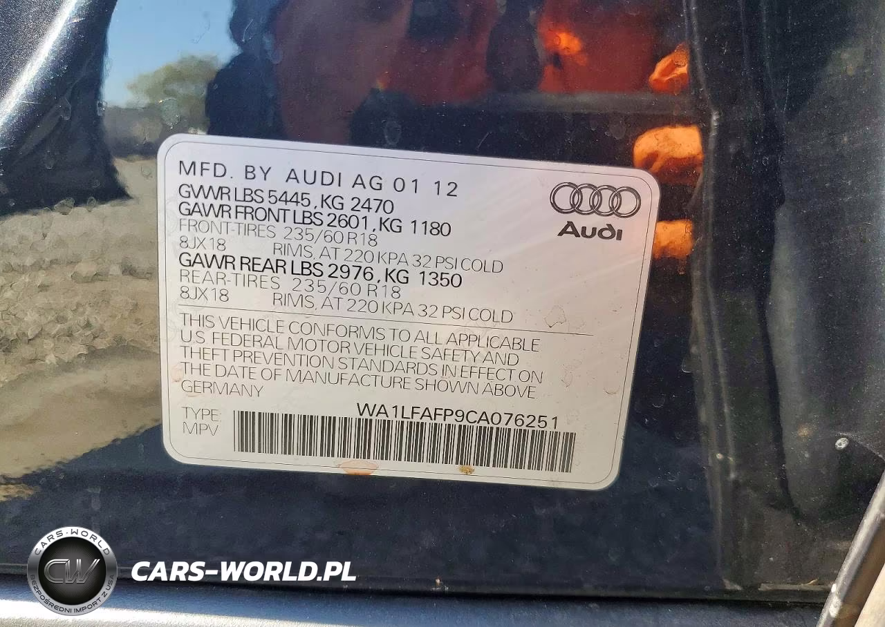 2012 Audi Q5 Premium Plus VIN:WA1LFAFP9CA076251 - 14