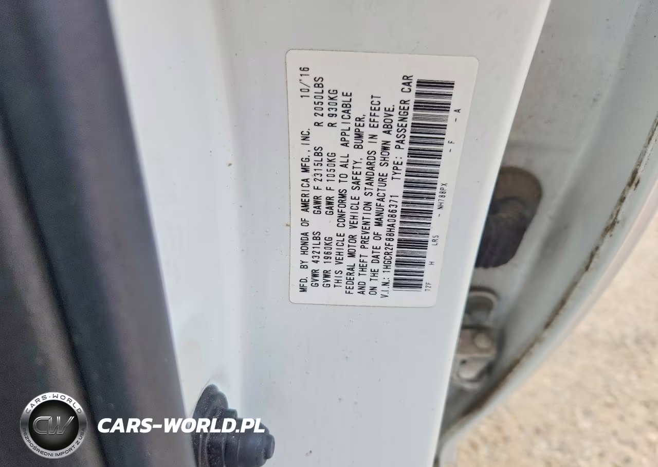 2017 Honda Accord Exl VIN:1HGCR2F88HA086371 - 13