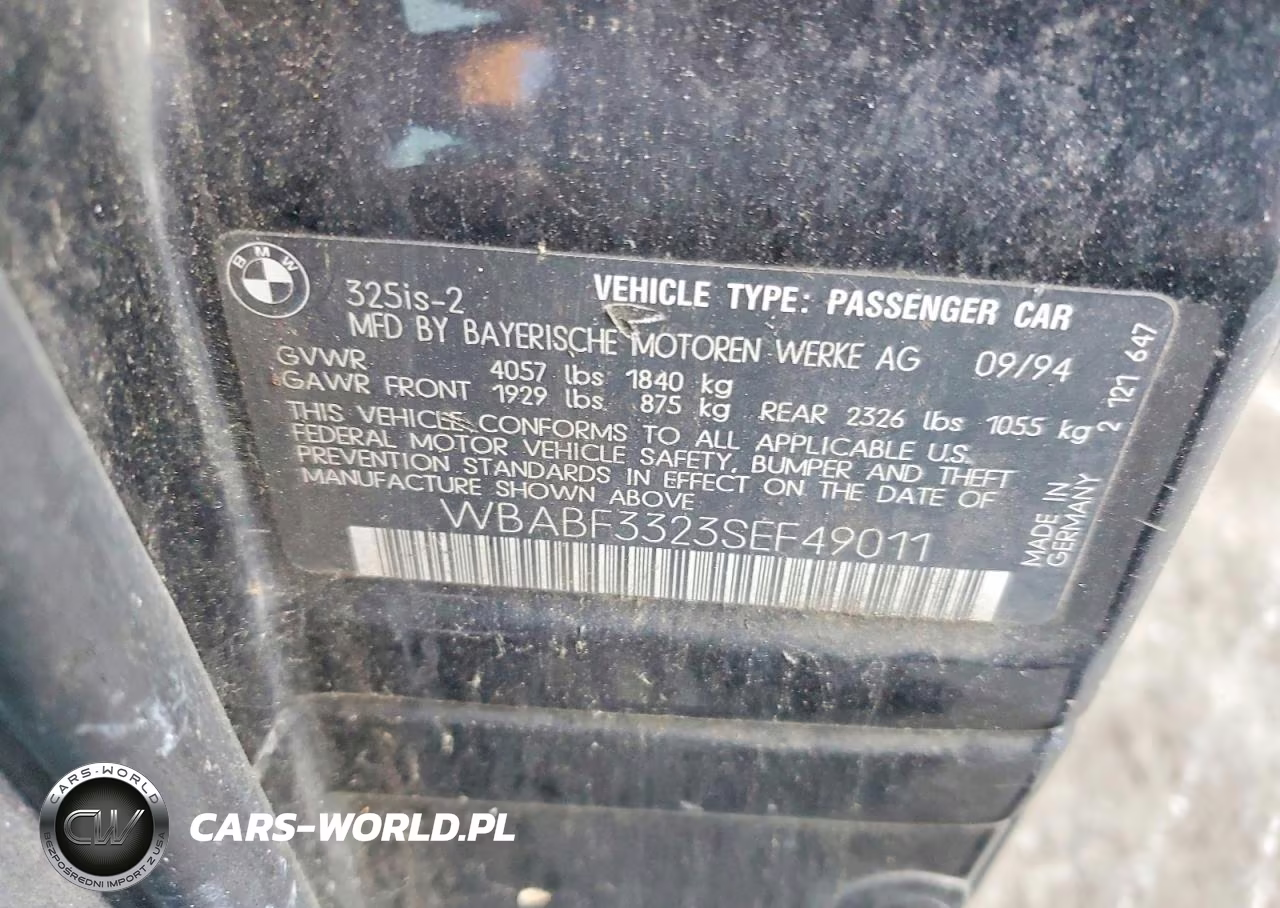 1995 BMW 3 Series VIN:WBABF3323SEF49011 - 13