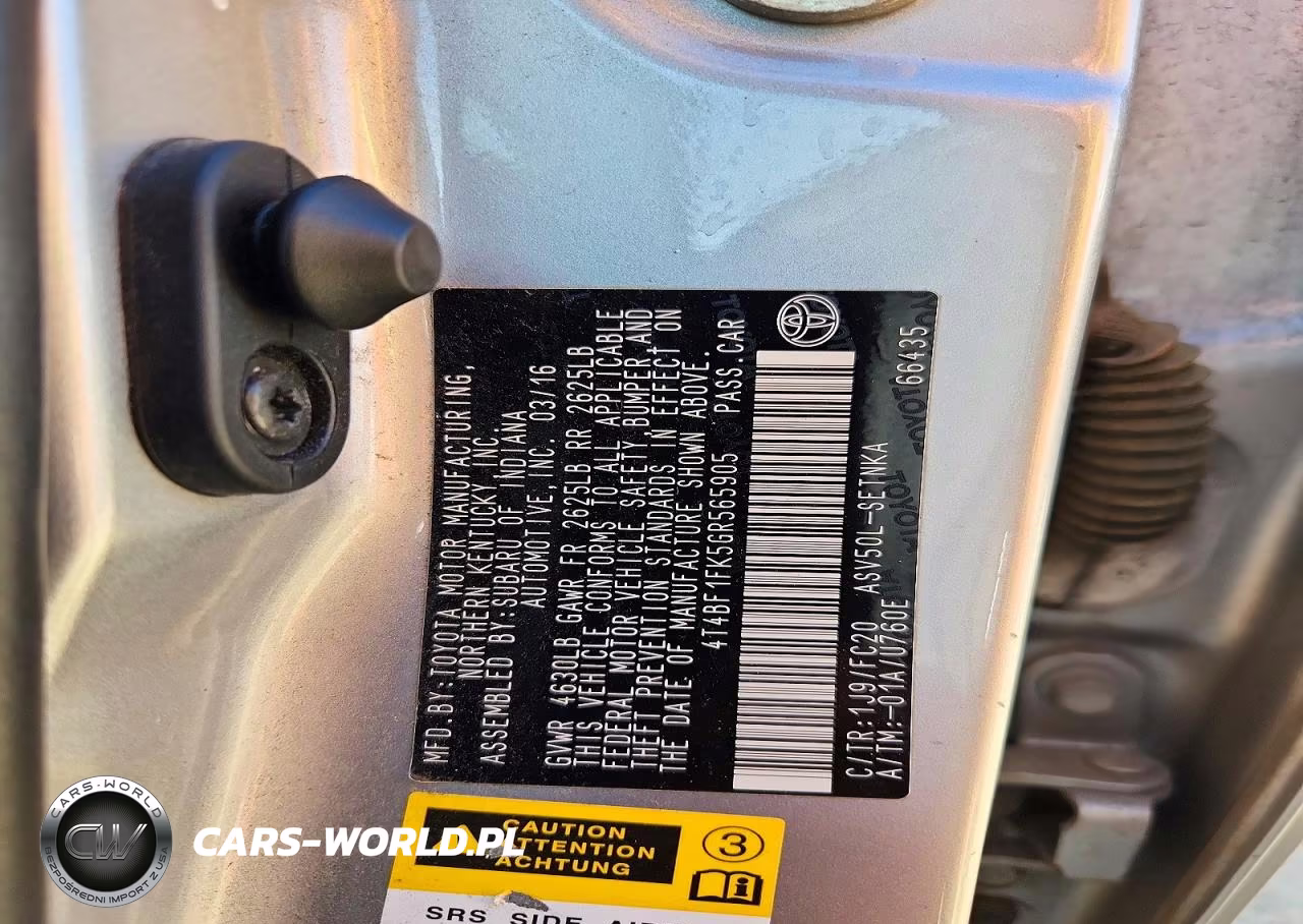 2016 Toyota Camry Le VIN:4T4BF1FK5GR565905 - 12
