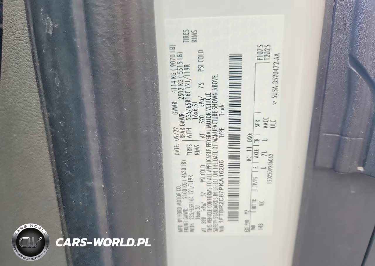 2023 Ford Transit T-250 Refrigerated Delivery Van VIN:1FTBR2C87PKA16206 - 13