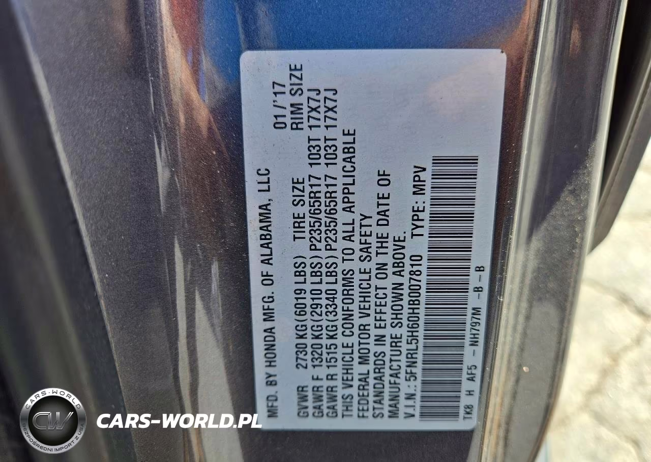 2017 Honda Odyssey Exl VIN:5FNRL5H60HB007810 - 14